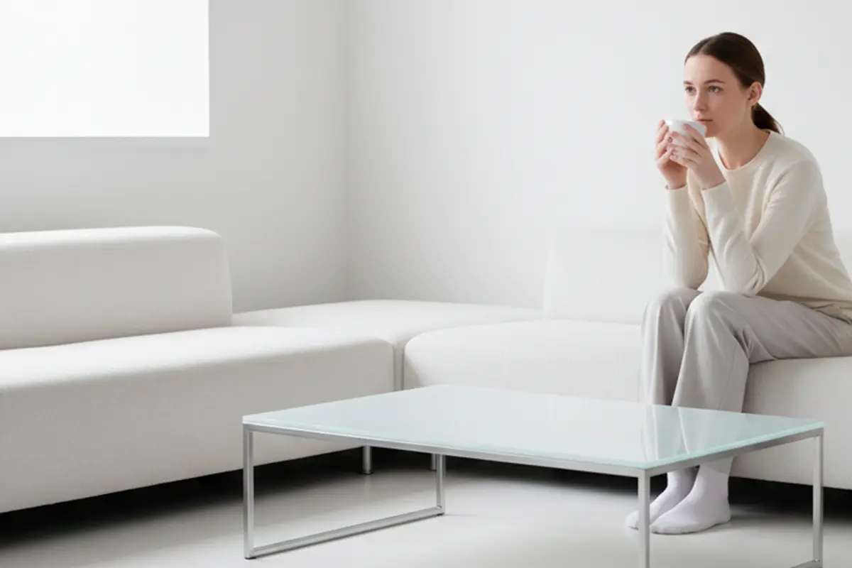 Antes: canto vazio / decoração sem verde