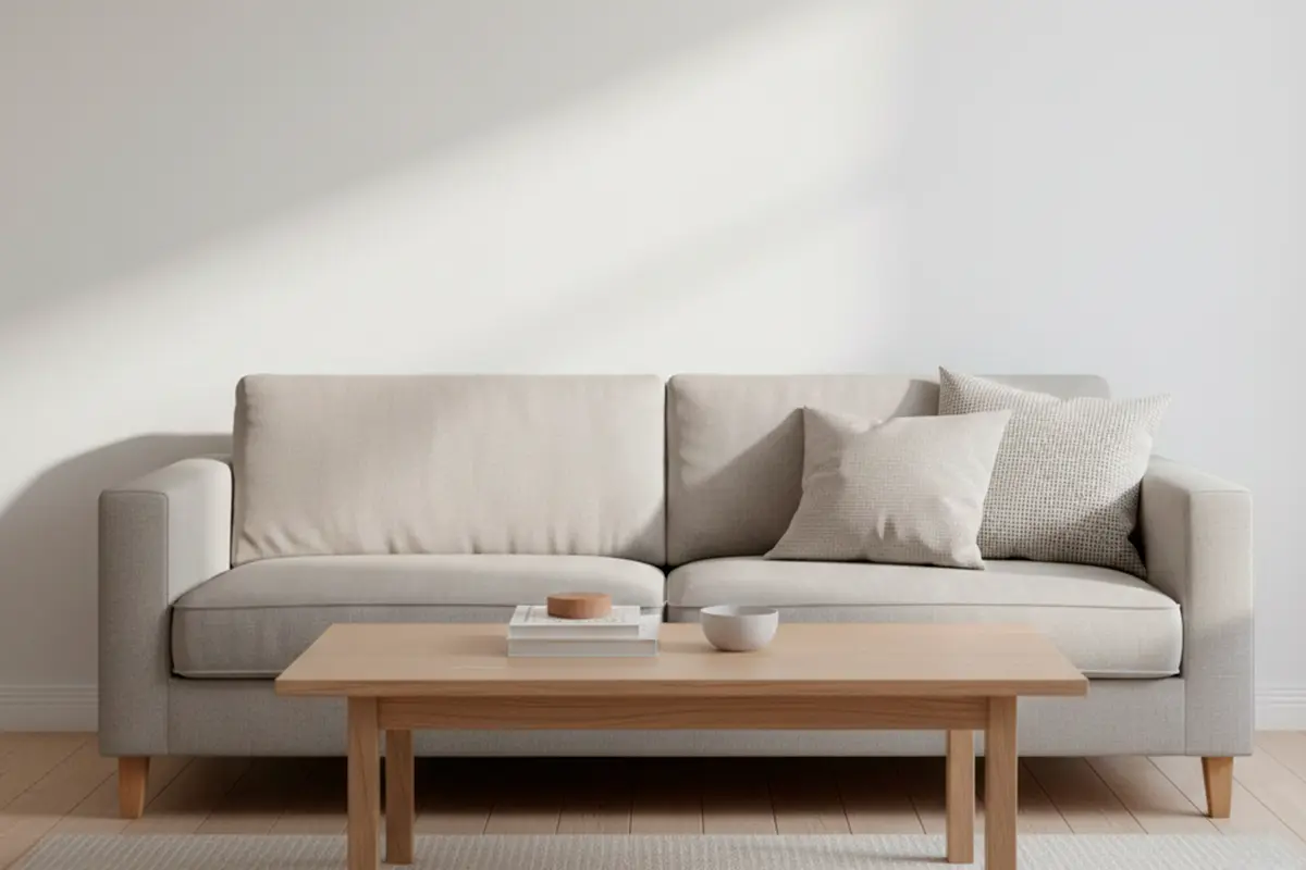 Antes: canto neutro sem verde